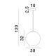 Pendule, Lustre suspendate - Pendul design modern JIAN, diametru 30cm