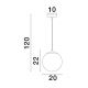 Pendule, Lustre suspendate - Pendul design modern JIAN, diametru 20cm