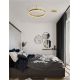 Lustre aplicate - Lustra/Plafoniera LED dimabila design circular MOTIF bronz 60cm