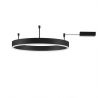 Lustra/Plafoniera LED dimabila design circular MOTIF Black 60cm
