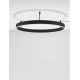 Lustre aplicate - Lustra/Plafoniera LED dimabila design circular MOTIF Black 80cm