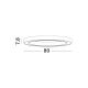 Lustre aplicate - Lustra/Plafoniera LED design slim circular STING Black 80cm