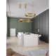 Pendule, Lustre suspendate - Lustra LED suspendata design circular STING Bronz 80cm