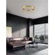 Lustre aplicate - Lustra/Plafoniera LED design slim circular STING Bronz 80cm