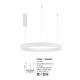 Pendule, Lustre suspendate - Lustra LED suspendata design circular STING White 80cm