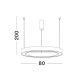 Pendule, Lustre suspendate - Lustra LED suspendata design circular STING White 80cm
