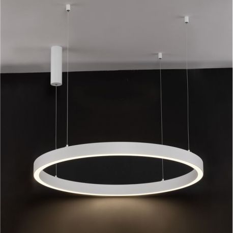 Pendule, Lustre suspendate - Lustra LED suspendata design circular STING White 100cm