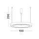 Pendule, Lustre suspendate - Lustra LED suspendata design circular STING White 100cm