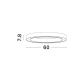 Lustre aplicate - Lustra/Plafoniera LED design slim circular STING White 60cm