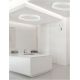 Lustre aplicate - Lustra/Plafoniera LED design slim circular STING White 100cm