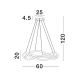Pendule, Lustre suspendate - Lustra LED suspendata design modern JINAL Black 60cm