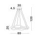 Pendule, Lustre suspendate - Lustra LED suspendata design modern JINAL Black 88cm