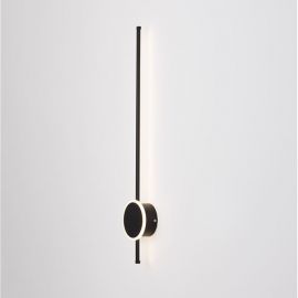 Aplice, corpuri de iluminat pentru pereti - Aplica LED design modern minimalist CLOCK neagra