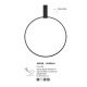 Plafoniere - Lustra/Plafoniera LED ajustabila design modern GARVE Black 60cm