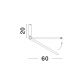 Plafoniere - Lustra/Plafoniera LED ajustabila design modern GARVE Black 60cm