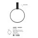 Plafoniere - Lustra/Plafoniera LED ajustabila design modern GARVE Black 40cm