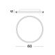 Plafoniere - Lustra/Plafoniera LED design modern WILLOW Black 60cm