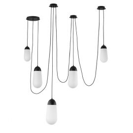 Pendule, Lustre suspendate - Lustra cu 5 Pendule design minimalist BLAKY