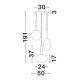 Pendule, Lustre suspendate - Lustra suspendata design decorativ modern AMELIA 3L