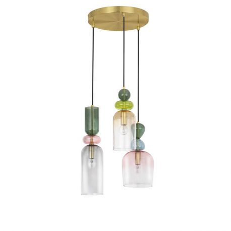 Pendule, Lustre suspendate - Lustra cu 3 Pendule design decorativ modern MURANO