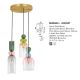 Pendule, Lustre suspendate - Lustra cu 3 Pendule design decorativ modern MURANO