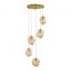 Pendule, Lustre suspendate - Lustra cu 5 Pendule design decorativ modern ODELLE