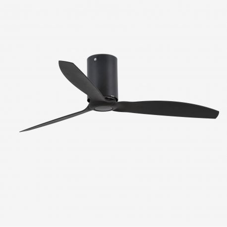 Lustre cu ventilator - Ventilator de tavan modern cu telecomanda MINI TUBE FAN M negru mat