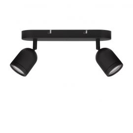 Iluminat pentru baie - Plafoniera cu 2 Spoturi pentru baie cu protectie IP44 ORSON negru