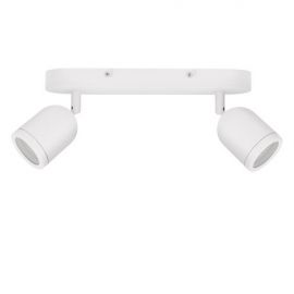 Iluminat pentru baie - Plafoniera cu 2 Spoturi pentru baie cu protectie IP44 ORSON alba
