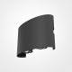 Aplice - Aplica de perete exterior cu iluminat arhitectural IP54 LED Strato gri
