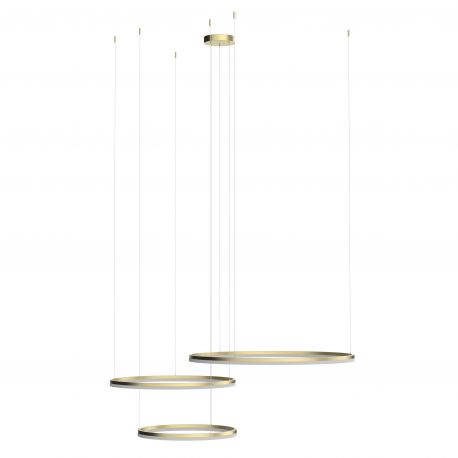 Candelabre, Lustre - Lustra cu 3 inele LED si telecomanda HALO PENDANT GO 120+100+80 CCT
