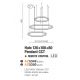 Candelabre, Lustre - Lustra cu 3 inele LED si telecomanda HALO PENDANT BK 120+100+80 CCT