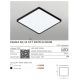 Plafoniere - Plafoniera slim LED dimabil, protectie IP40 PANKA SQ 45 CCT negru