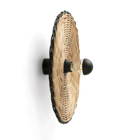 Aplice, corpuri de iluminat pentru pereti - Aplica de perete/tavan design natural din ratan COSTAS 40cm