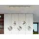 Pendule, Lustre suspendate - Lustra moderna cu 5 Pendule design decorativ Priscila crom