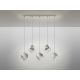 Pendule, Lustre suspendate - Lustra moderna cu 5 Pendule design decorativ Priscila crom