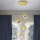 Pendule, Lustre suspendate - Lustra suspendata cu 4 Pendule design decorativ Priscila aurie