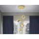Pendule, Lustre suspendate - Lustra suspendata cu 4 Pendule design decorativ Priscila aurie