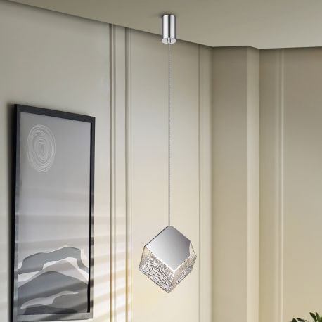 Pendule, Lustre suspendate - Lustra/Pendul design decorativ Priscila crom
