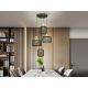 Pendule, Lustre suspendate - Lustra suspendata design decorativ modern Osiris 4 auriu/negru