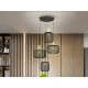Pendule, Lustre suspendate - Lustra suspendata design decorativ modern Osiris 4 auriu/negru