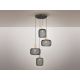 Pendule, Lustre suspendate - Lustra suspendata design decorativ modern Osiris 4 auriu/negru