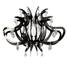 Candelabre, Lustre - Lustra cu cristale Scholer design unicat realizata manual Lillibet M negru
