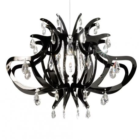 Candelabre, Lustre - Lustra cu cristale Scholer design unicat realizata manual Lillibet M negru