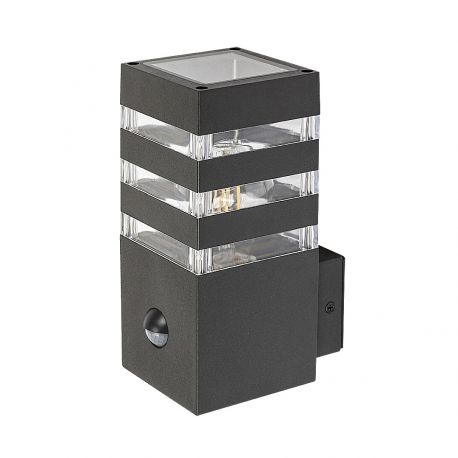 Aplice - Aplica cu senzor de miscare pentru iluminat exterior design modern IP44 Ankara antracit