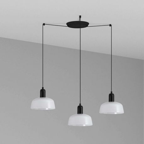 Pendule, Lustre suspendate - Lustra suspendata design modern TATAWIN S 3L alb