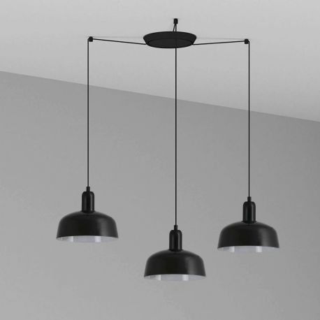 Pendule, Lustre suspendate - Lustra suspendata design modern TATAWIN S 3L negru