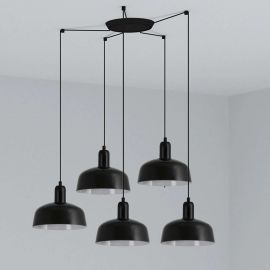 Pendule, Lustre suspendate - Lustra suspendata design modern TATAWIN S 5L negru