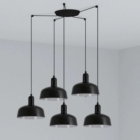 Pendule, Lustre suspendate - Lustra suspendata design modern TATAWIN S 5L negru