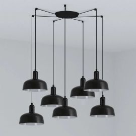 Pendule, Lustre suspendate - Lustra suspendata design modern TATAWIN S 7L negru